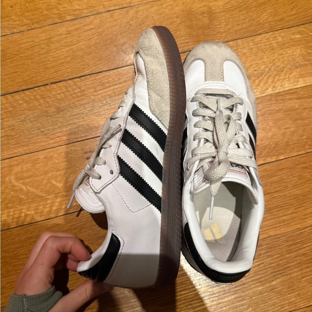Adidas Samba White and Black Leather sneakers